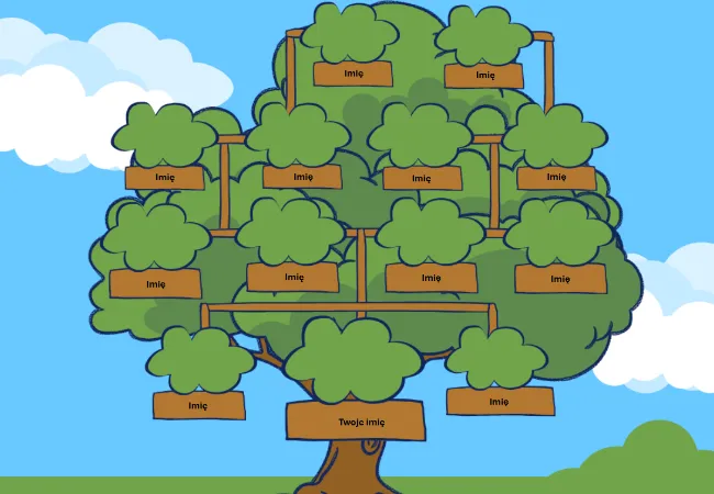 drzewo genealogiczne dla dzieci wzór